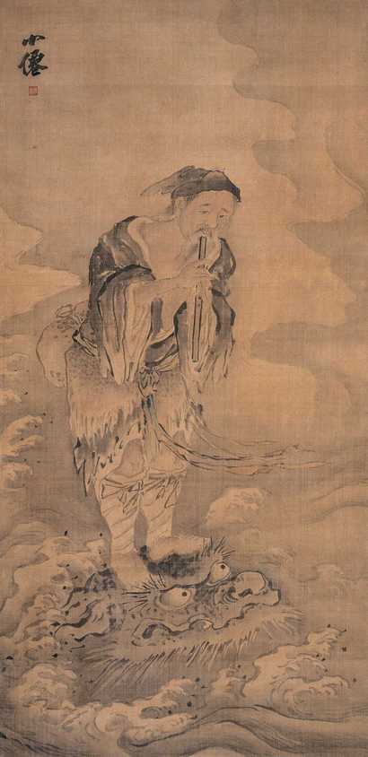 吴小仙 独占鳌头图 立轴